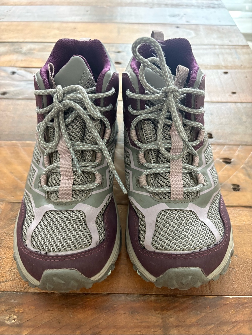 Girls Merrell WaterproofHiking Boots in Purple and Gray
